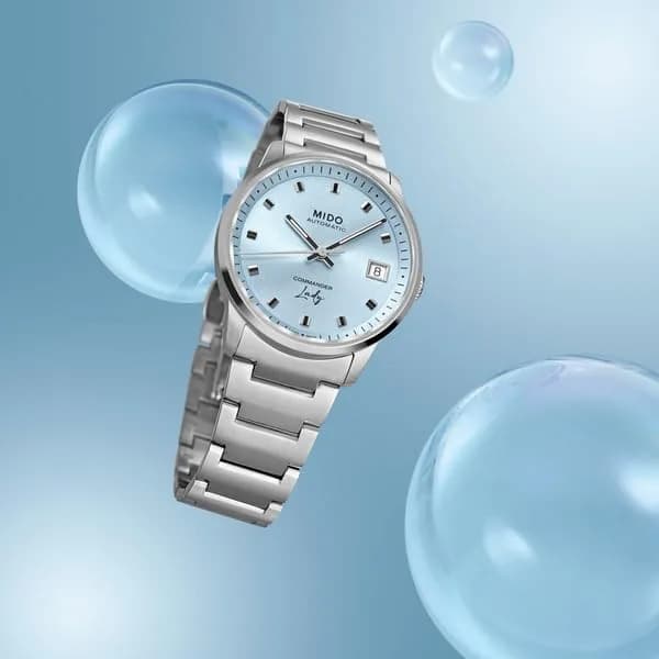 MIDO Commander Lady - Swiss Automatic Watch for Women - Blue Dial - 35mm Stainless Steel Case thumbnail 11