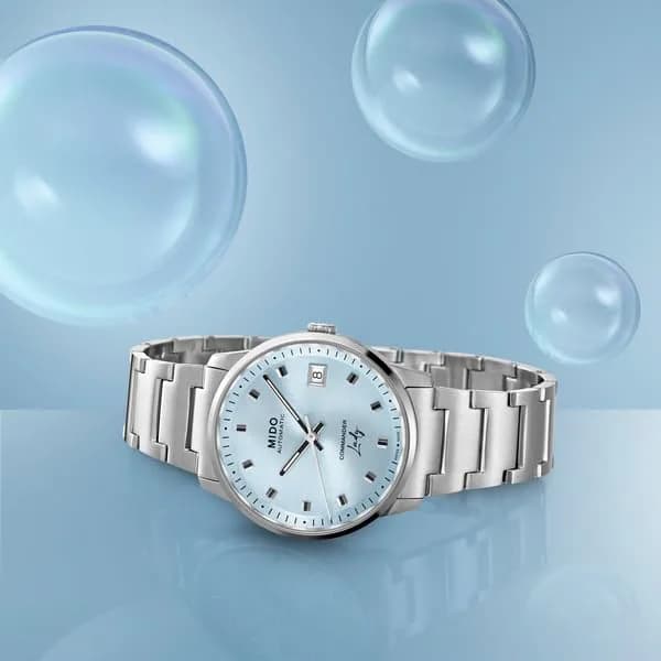 MIDO Commander Lady - Swiss Automatic Watch for Women - Blue Dial - 35mm Stainless Steel Case thumbnail 4
