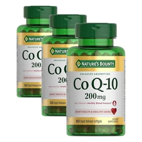 Nature's Bounty CoQ10 200mg Rapid Release Softgels, 240 Count | Supports Heart Health & Cellular Energy thumbnail 1