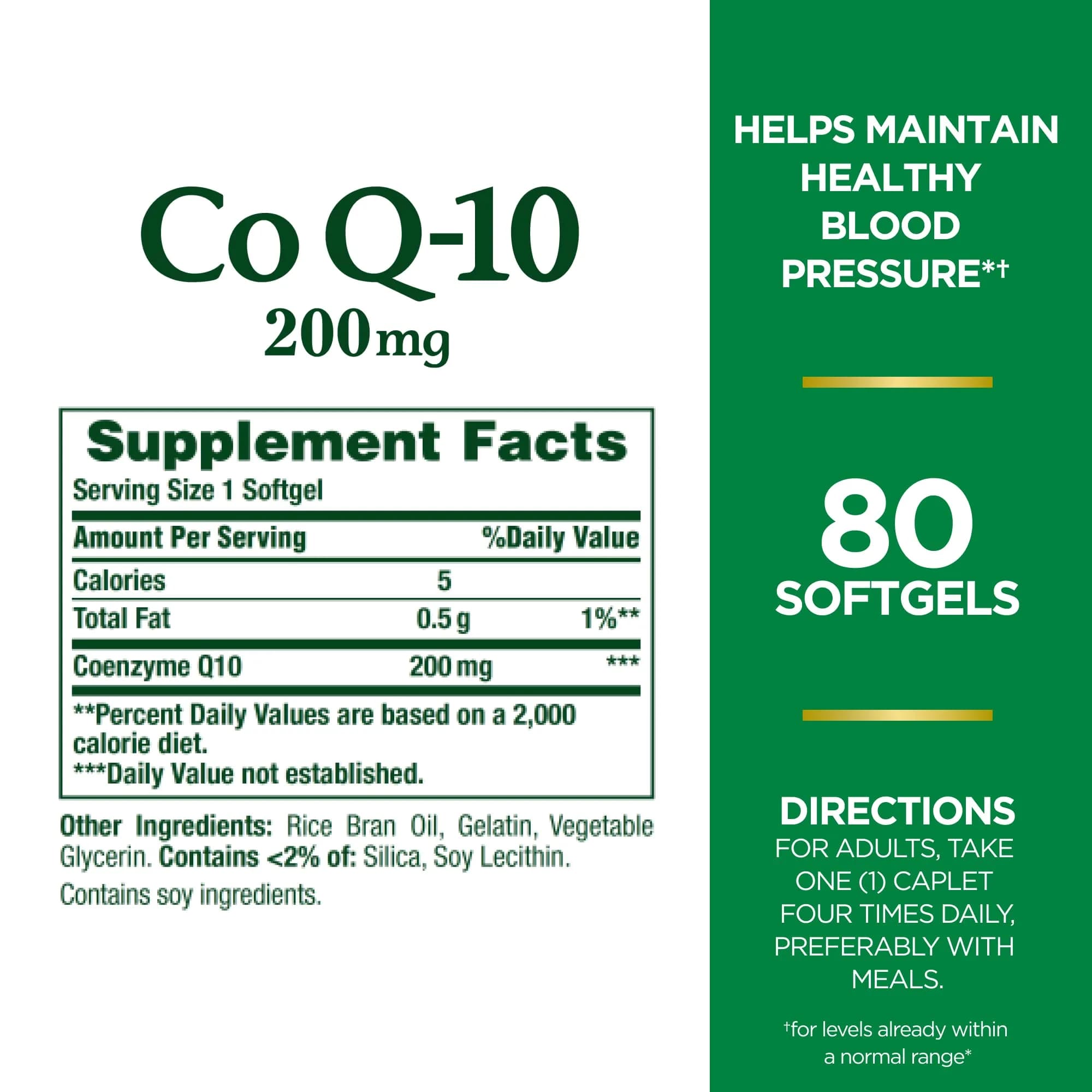 Nature's Bounty CoQ10 200mg Rapid Release Softgels, 240 Count | Supports Heart Health & Cellular Energy - view 2