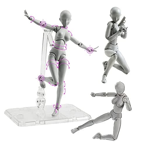 Haniforever Female Art Mannequin Figure 12.7 cm (5 in) | Poseable Model for Drawing & Sketching thumbnail 4
