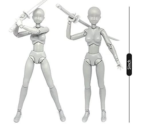 Haniforever Female Art Mannequin Figure 12.7 cm (5 in) | Poseable Model for Drawing & Sketching thumbnail 5
