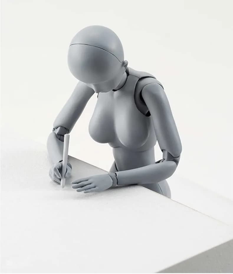 Haniforever Female Art Mannequin Figure 12.7 cm (5 in) | Poseable Model for Drawing & Sketching - view 6
