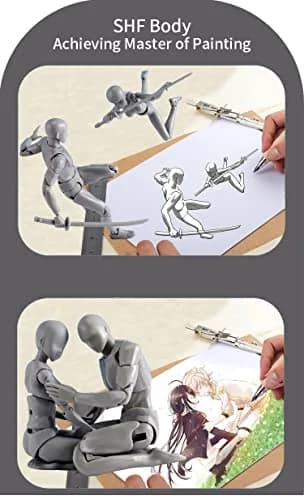 Haniforever Female Art Mannequin Figure 12.7 cm (5 in) | Poseable Model for Drawing & Sketching thumbnail 7