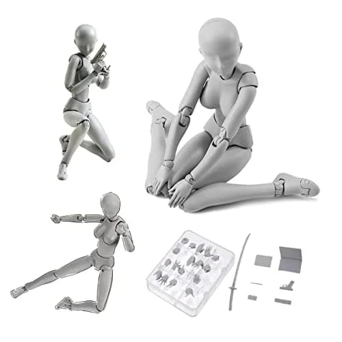 Haniforever Female Art Mannequin Figure 12.7 cm (5 in) | Poseable Model for Drawing & Sketching thumbnail 1
