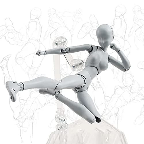 Haniforever Female Art Mannequin Figure 12.7 cm (5 in) | Poseable Model for Drawing & Sketching thumbnail 2