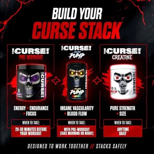 JNX The Curse! Pre Workout Powder with Creatine 155mg, Watermelon | High-Energy, Focus & Pumps (70-120 chars) thumbnail 7