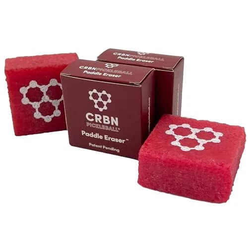 CRBN Pickleball Paddle Eraser - Red 2-Pack | Cleans Carbon Fiber & Raw Surfaces thumbnail 1