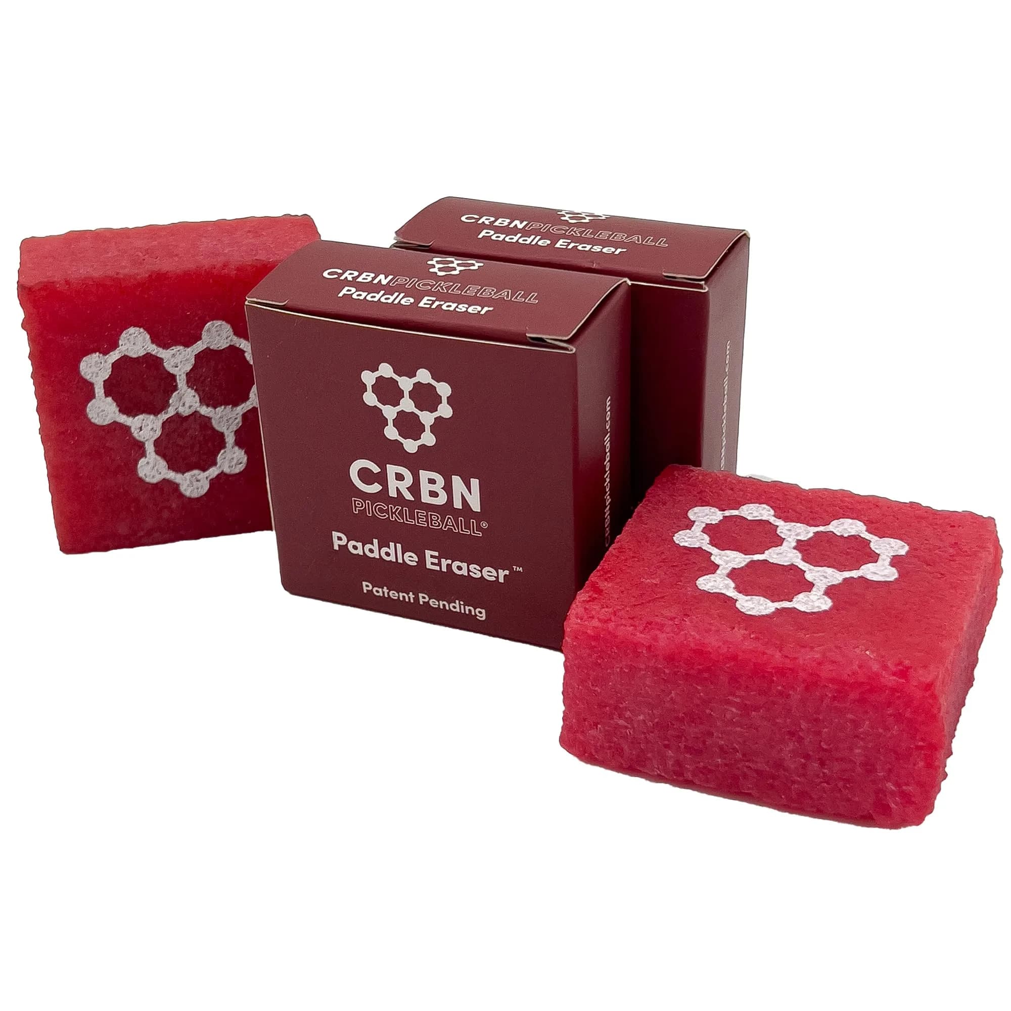 CRBN Pickleball Paddle Eraser - Red 2-Pack | Cleans Carbon Fiber & Raw Surfaces - main product image