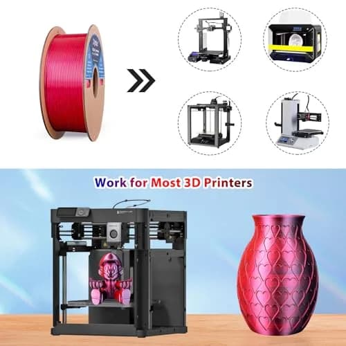 3Dgenius Silk Dual Color PLA Filament 1.75mm | 2-in-1 Multicolor, Clog-Free, 1KG Spool thumbnail 7