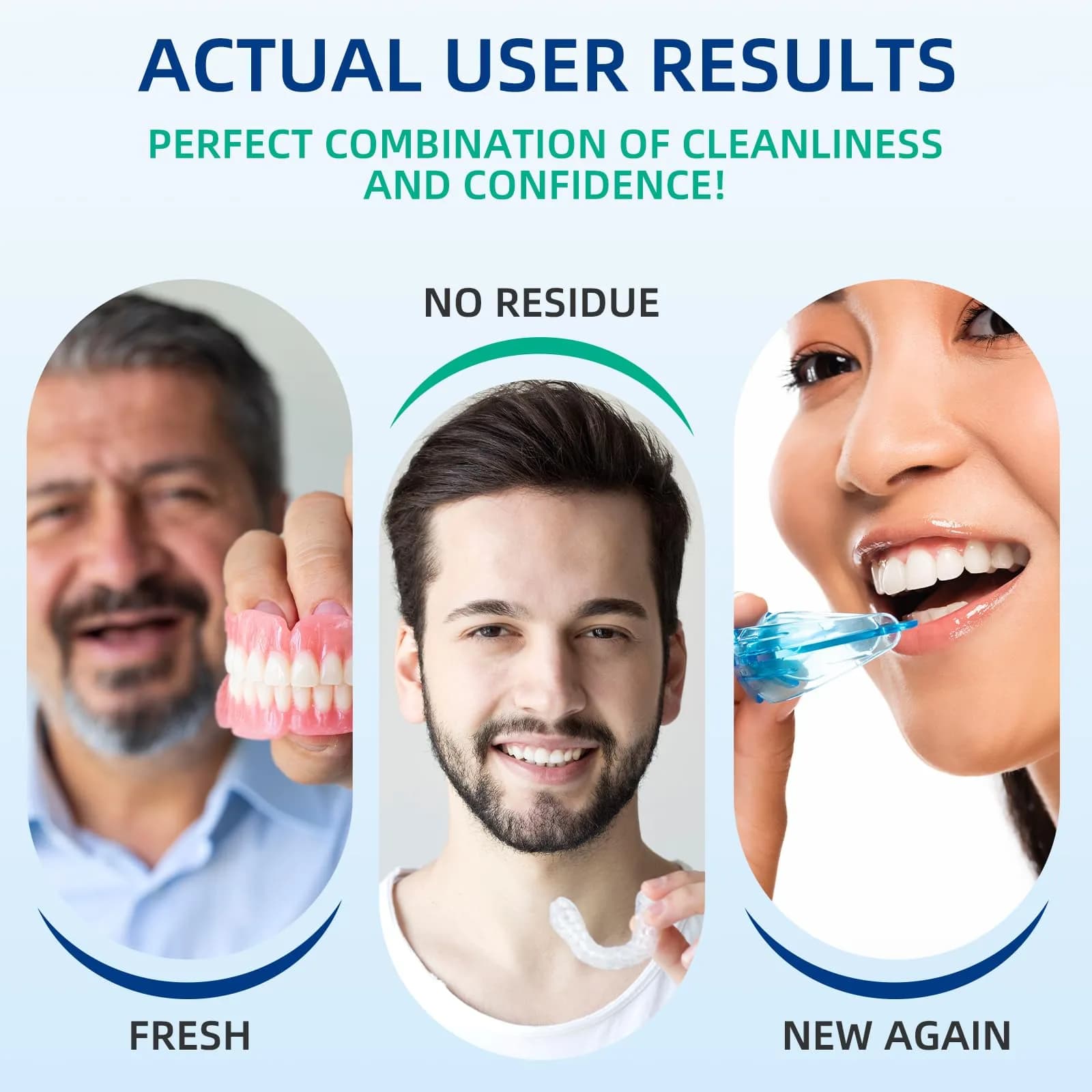 YKL Retainer & Denture Cleaner Kit with 120 Tablets & Guard Bath Cup | 10.38cm L x 9.09cm W x 23.79cm H - view 2