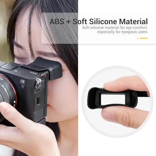 Kiorafoto Extended Eyecup for Sony Alpha A7CII A7CR Cameras | Blocks Stray Light & Protects Viewfinder thumbnail 3