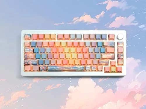 dagaladoo Colorful Sunset Double Shot PBT Keycaps Set | 130 Keys, Cherry Profile, Shine Through thumbnail 4