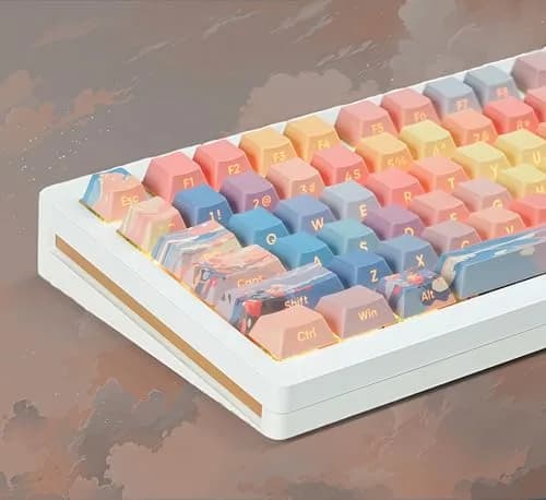 dagaladoo Colorful Sunset Double Shot PBT Keycaps Set | 130 Keys, Cherry Profile, Shine Through thumbnail 5