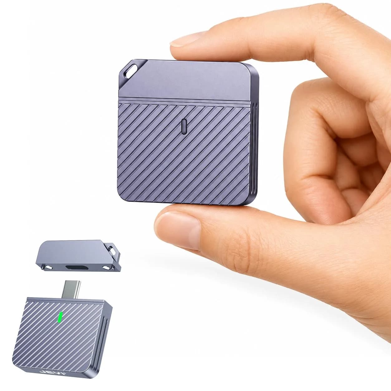 JEYI i9 Zebra 2230C Wire-Free M.2 NVMe Enclosure 40mm | USB-C 10Gbps Portable SSD Adapter — i9-Zebra-2230C