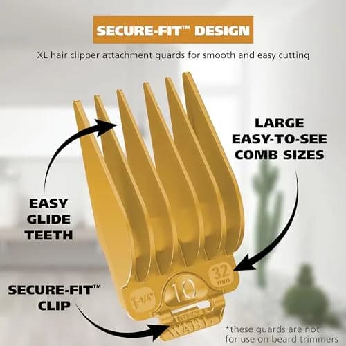 Wahl Secure Fit Attachment Guard Set, #10 (1-1/4") & #12 (1-1/2") | Genuine USA Import for Long Haircuts thumbnail 3