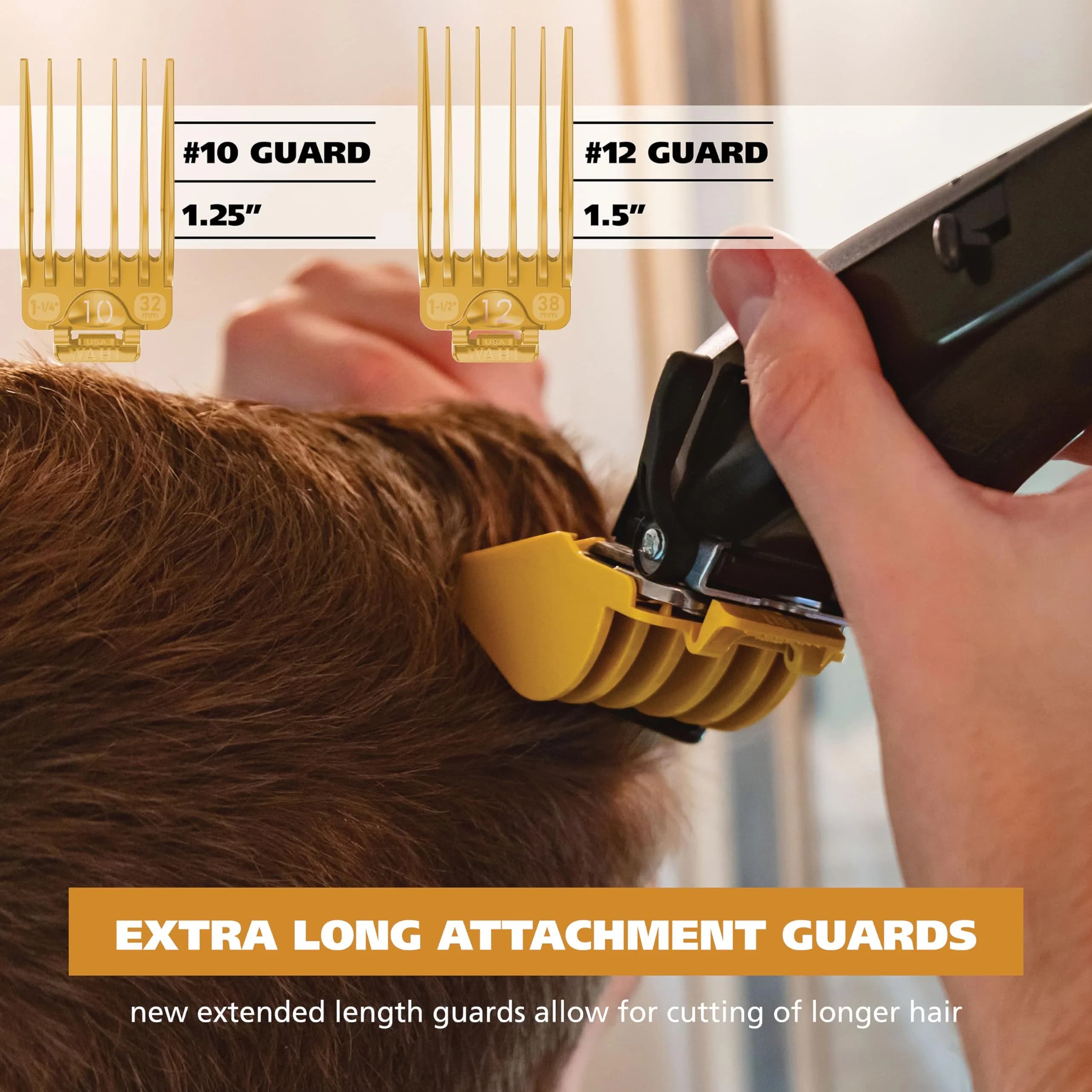 Wahl Secure Fit Attachment Guard Set, #10 (1-1/4") & #12 (1-1/2") | Genuine USA Import for Long Haircuts - view 4