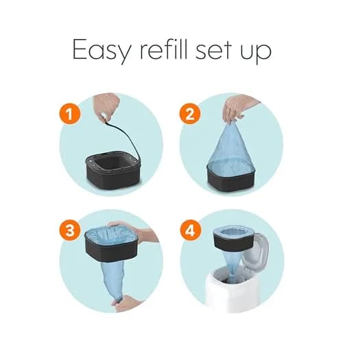 Diaper Genie Jumbo+ Square Refill 1080 Count | Odor Locking, Long-Lasting, Compatible with Diaper Genie Pails thumbnail 5