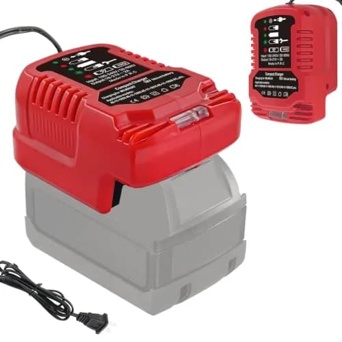 TPDL Mini Charger for Milwaukee M18 18V Battery | Compact 2A Output, 100-240V Input thumbnail 1