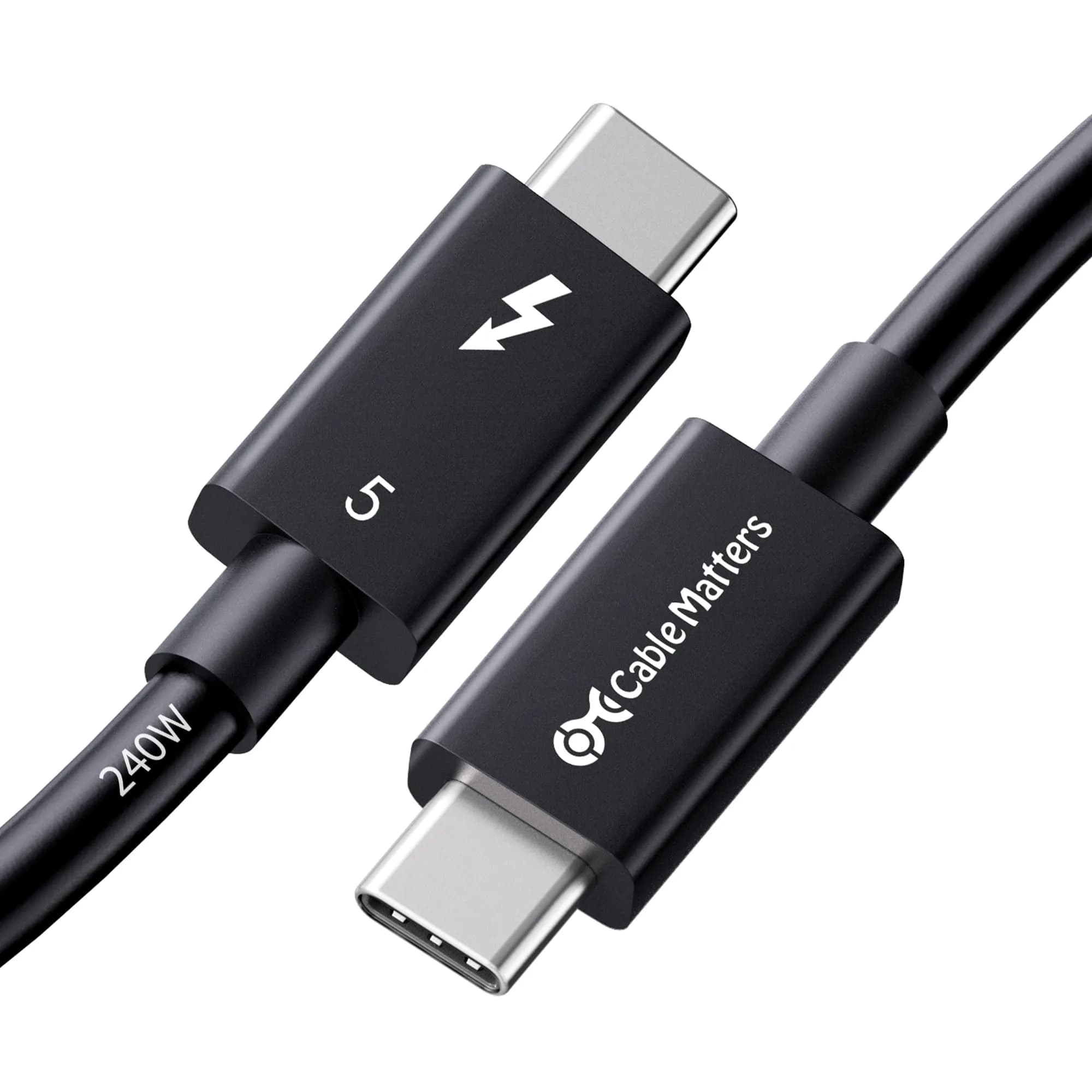 Cable Matters Thunderbolt 5 Cable 1m | 80Gbps Data & 120Gbps Video, 240W PD Support, Black - main product image