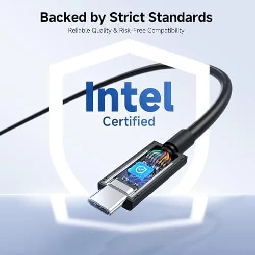 Cable Matters Thunderbolt 5 Cable 1m | 80Gbps Data & 120Gbps Video, 240W PD Support, Black thumbnail 6