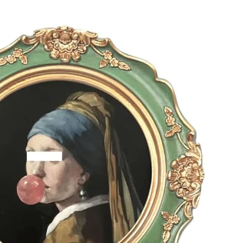 WINPLUS+ Vintage Round Picture Frame 4x4 Inch (10.16x10.16 cm) | Hand-Carved Resin with Real Glass Front thumbnail 6