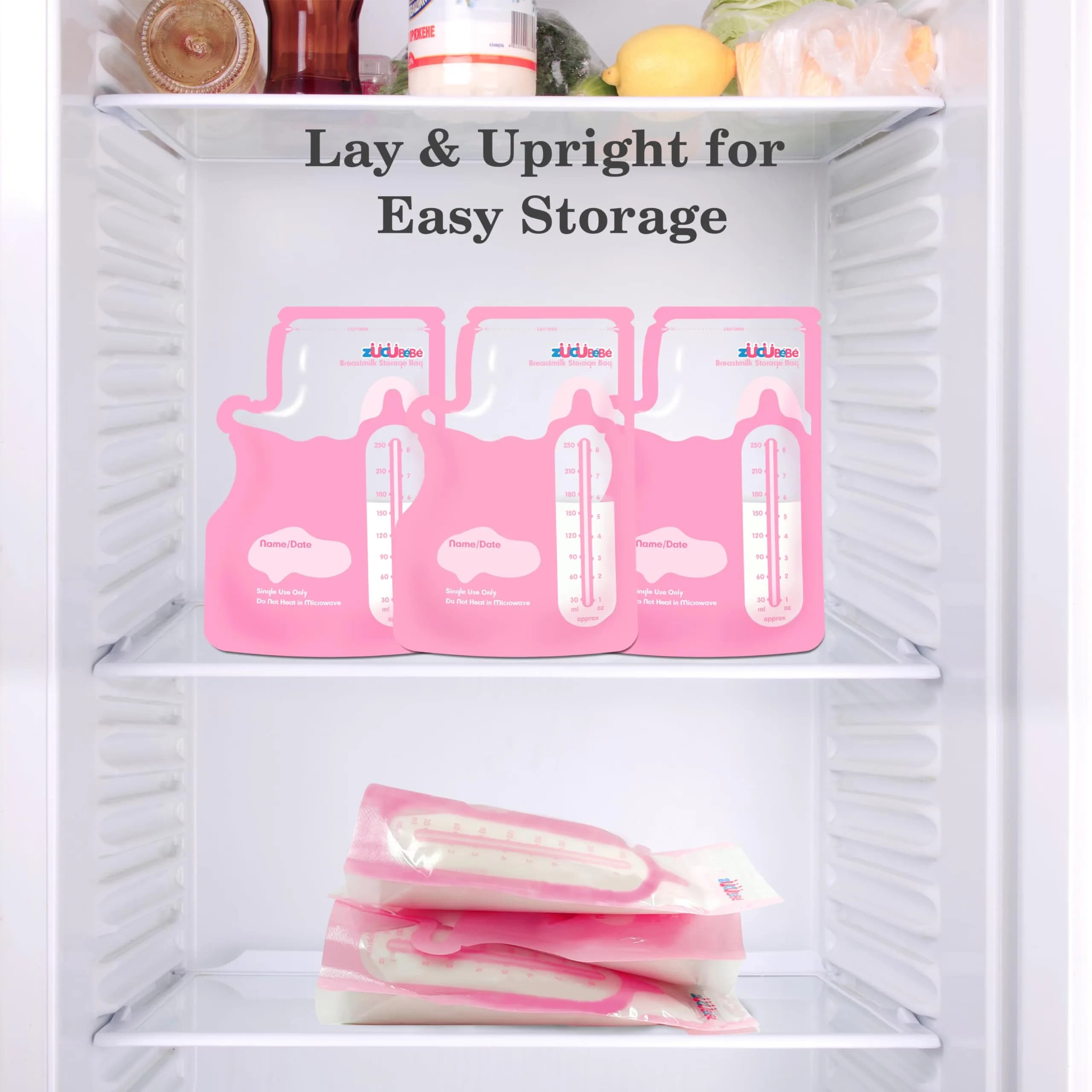 ZÜCÜBéBé Breastmilk Storage Bags (300 Count, 8oz) | BPA-Free with Easy Pour Spout - view 5