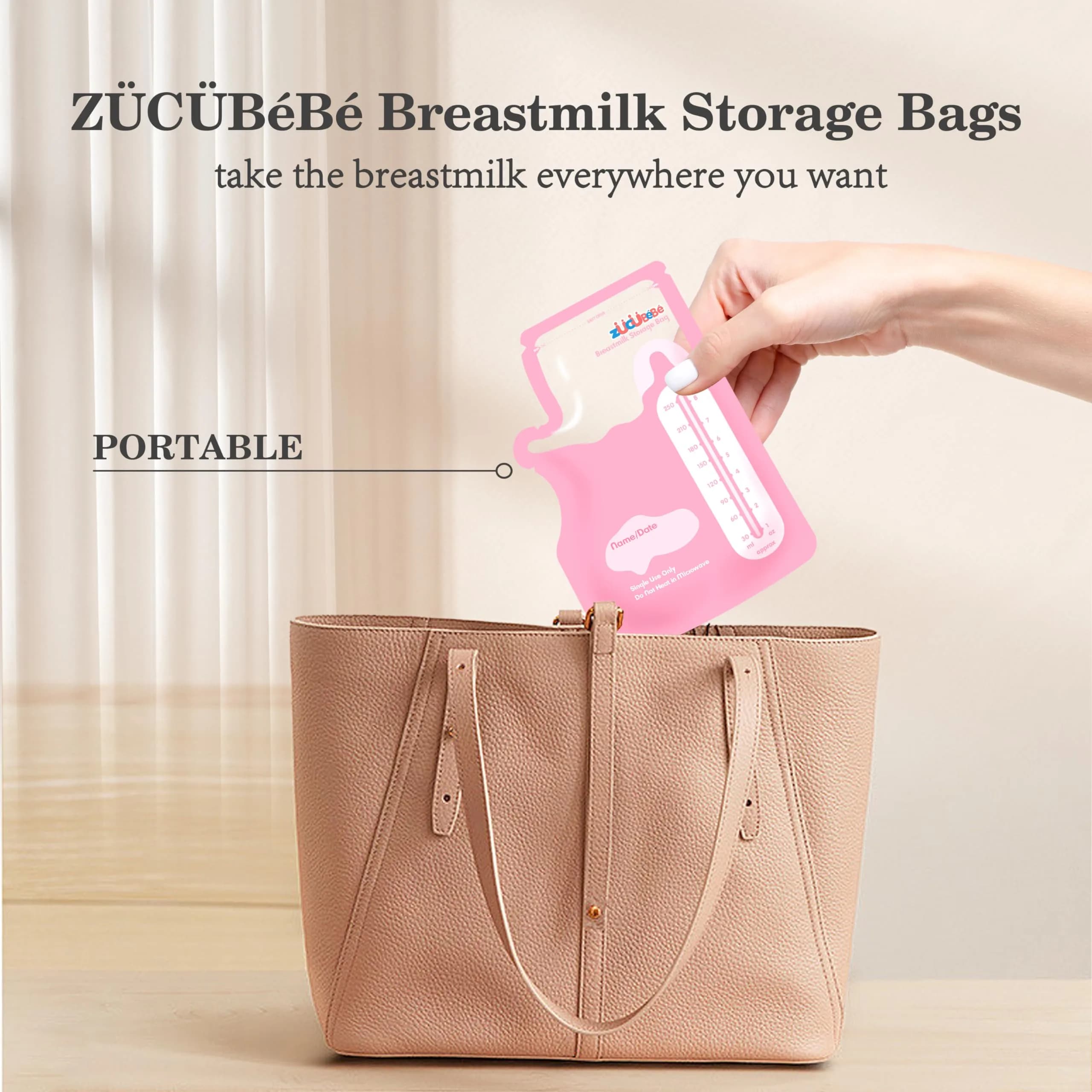 ZÜCÜBéBé Breastmilk Storage Bags (300 Count, 8oz) | BPA-Free with Easy Pour Spout - view 6