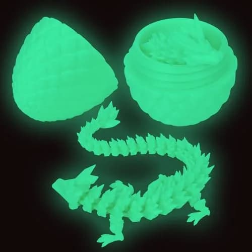 TBOLINE 12" Articulated Crystal Dragon Toy with 4.53" Egg | Officially Licensed, Non-Toxic PLA thumbnail 3