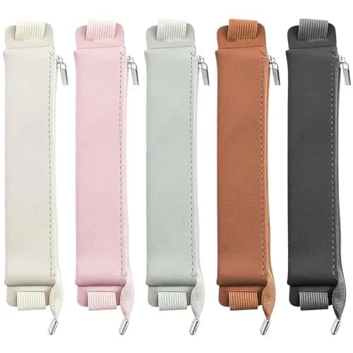 Aswewamt 5 Pcs Elastic Notebook Band Holders PU Leather Adjustable Pen Sleeve Pouch for Notebook Planners Binders Books | Multifunctional & Portable thumbnail 1