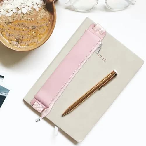 Aswewamt 5 Pcs Elastic Notebook Band Holders PU Leather Adjustable Pen Sleeve Pouch for Notebook Planners Binders Books | Multifunctional & Portable thumbnail 5