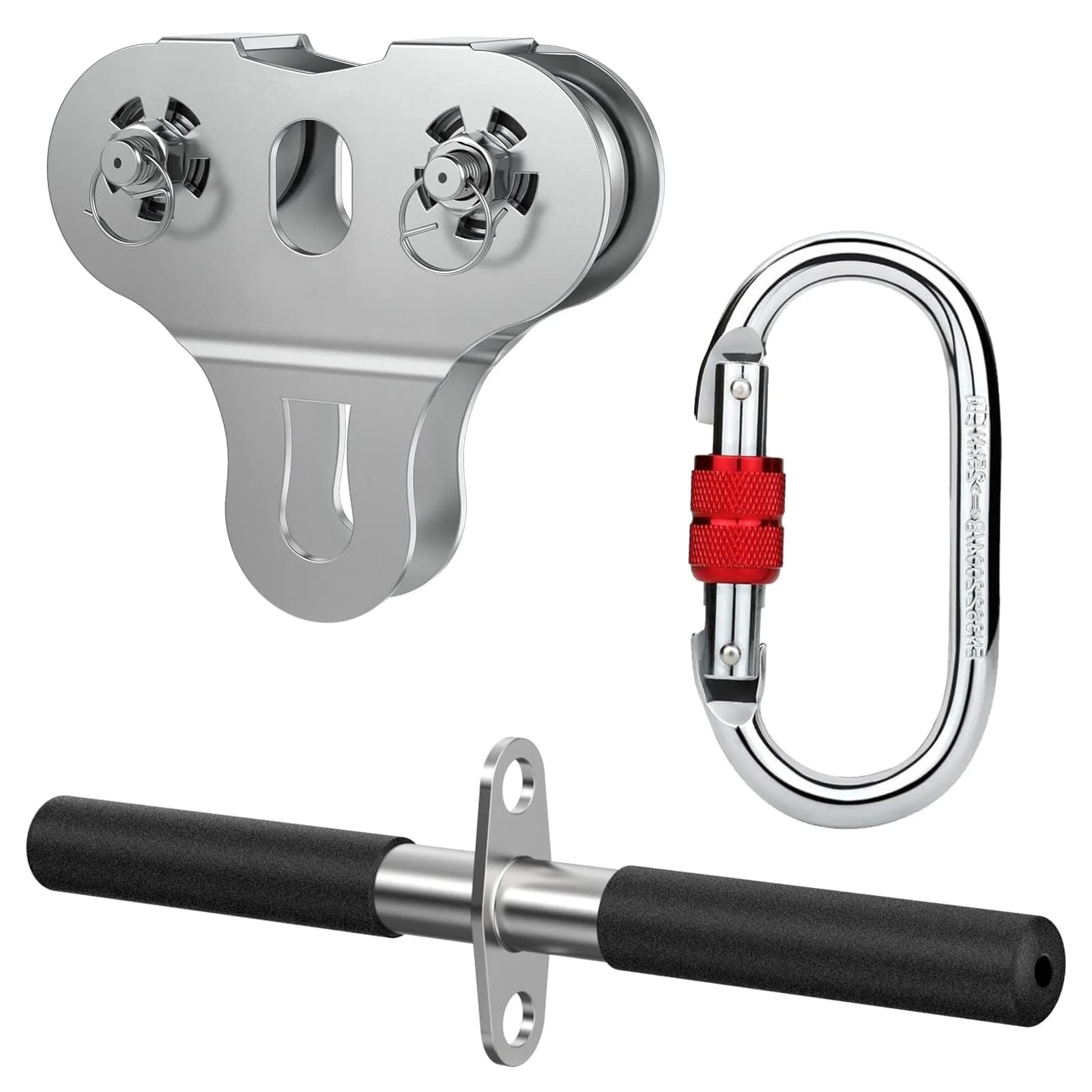 Fologtoo Zipline Pulley with Handle, 304 Stainless Steel Zip Line Trolley | Durable & Safe Outdoor Gear