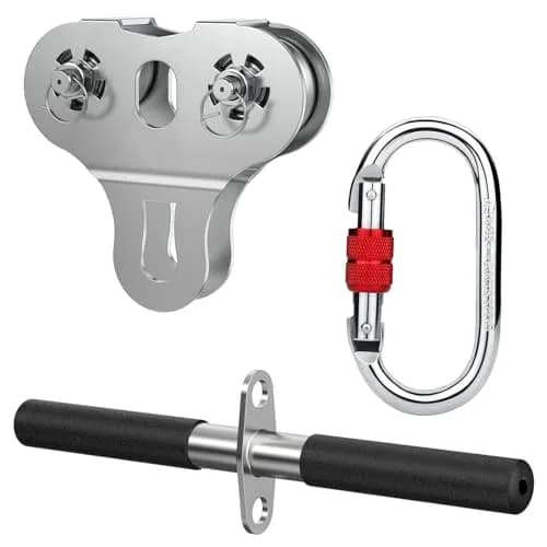 Fologtoo Zipline Pulley with Handle, 304 Stainless Steel Zip Line Trolley | Durable & Safe Outdoor Gear thumbnail 1