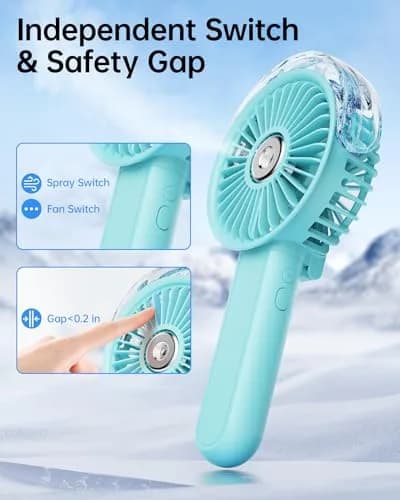 SWEETFULL Portable Misting Fan 30ml (1.01 Fl Oz) | Cools and Hydrates Face On-the-Go thumbnail 5