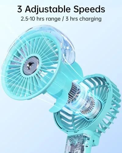 SWEETFULL Portable Misting Fan 30ml (1.01 Fl Oz) | Cools and Hydrates Face On-the-Go thumbnail 3