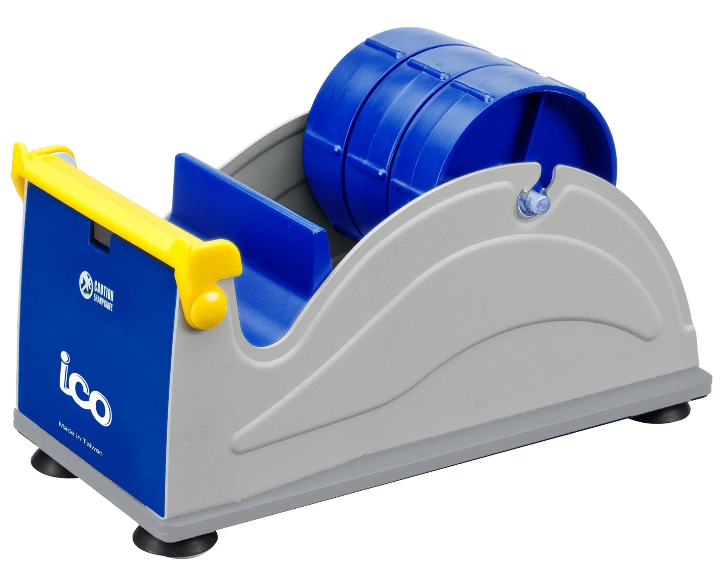 ICO Triple Premium Extra Wide Metal Multi-Roll Desktop Tape Dispenser 7.6cm (3 Inch) Core | Heavy Duty Steel Construction
