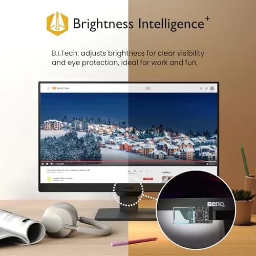 BenQ GW2490 24" Monitor 100Hz FHD IPS Eye-Care Tech VESA Mount Thin Bezel Low Blue Light thumbnail 2