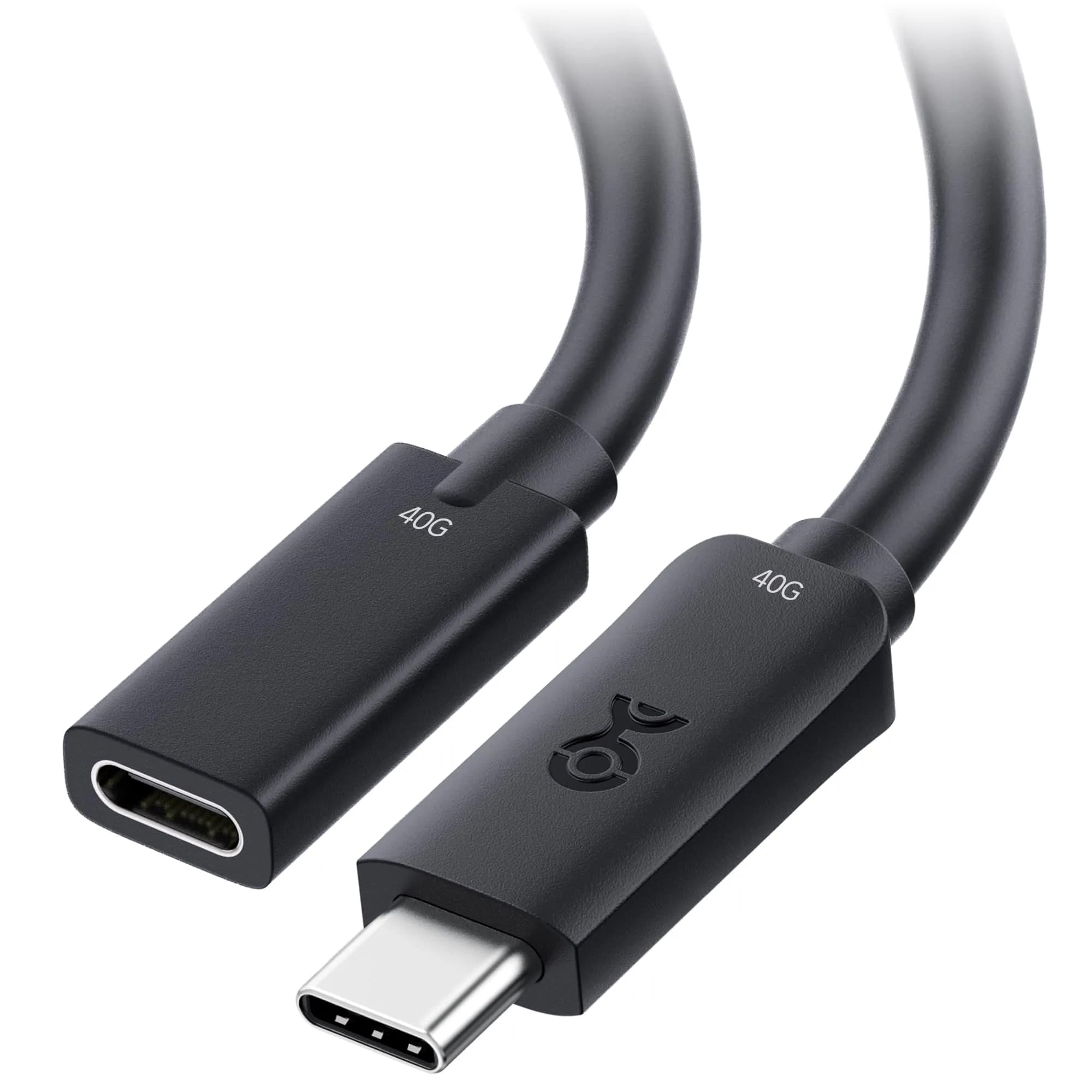 Cable Matters USB4 Extension Cable 1.6ft | Thunderbolt 4/5 Compatible, 240W PD, 40Gbps Data, Reversible USB-C — 1.6 Feet