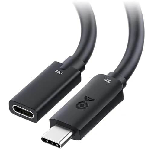 Cable Matters USB4 Extension Cable 1.6ft | Thunderbolt 4/5 Compatible, 240W PD, 40Gbps Data, Reversible USB-C thumbnail 1