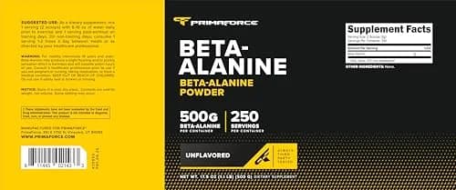 Primaforce Beta Alanine Powder 500 Grams (226.8 g) Unflavored | Workout Endurance & Recovery Support thumbnail 5