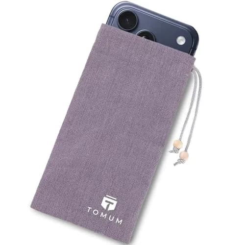 TOMUM EMF Shield Sleeve for Cell Phone | EMF Protection Smartphone Pouch (Grey) | 8" x 4" thumbnail 1