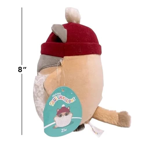 Squishmallows 8" Cozy Animal Squad Ziv The Sugar Glider | Collectible Soft Plush Toy for Kids & Kids at Heart thumbnail 2