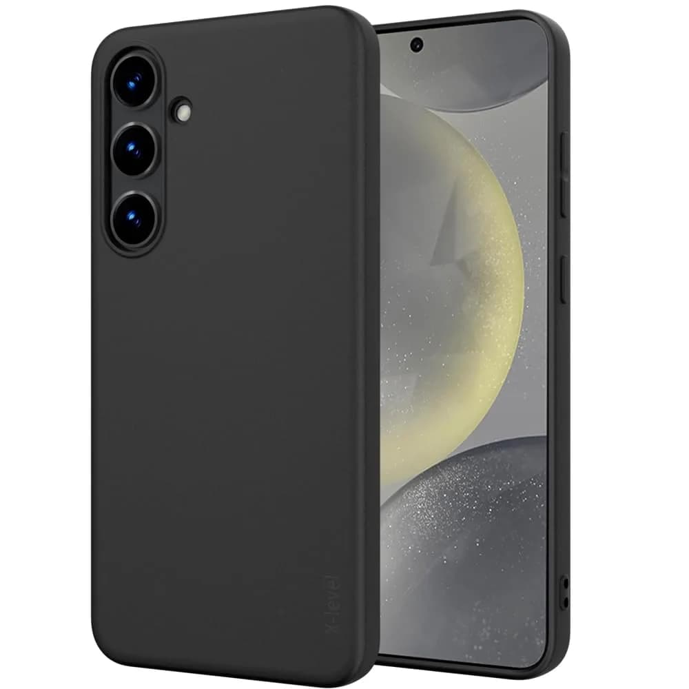 X-level Black Slim Fit Case for Samsung Galaxy S24 Plus | Ultra-Thin, Matte Finish, Baby Skin Feel thumbnail 1