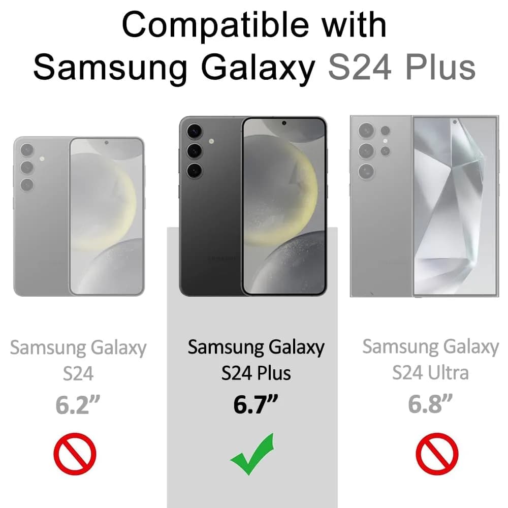 X-level Black Slim Fit Case for Samsung Galaxy S24 Plus | Ultra-Thin, Matte Finish, Baby Skin Feel thumbnail 2