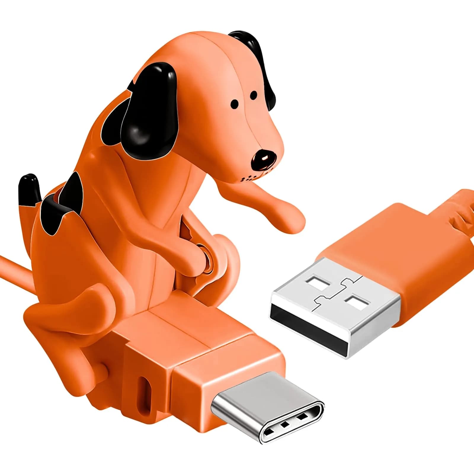 Fourmor Funny Dog Fast Charger Cable - Dog Charging Cable, Portable Stray Dog USB, Type-C & iPhone Models, 1 Pack