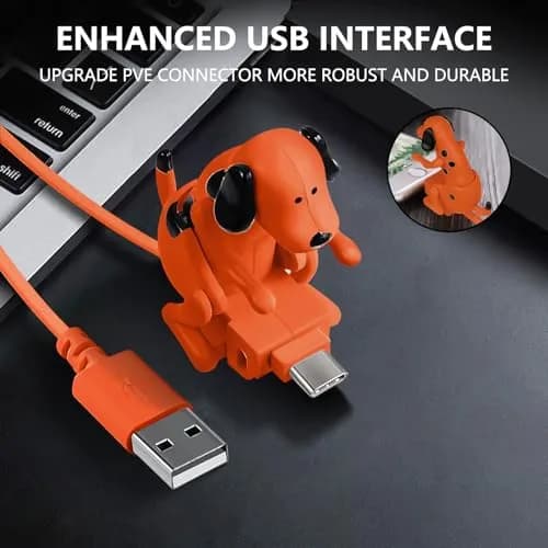 Fourmor Funny Dog Fast Charger Cable - Dog Charging Cable, Portable Stray Dog USB, Type-C & iPhone Models, 1 Pack thumbnail 4