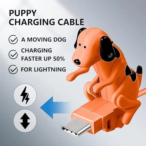 Fourmor Funny Dog Fast Charger Cable - Dog Charging Cable, Portable Stray Dog USB, Type-C & iPhone Models, 1 Pack thumbnail 3