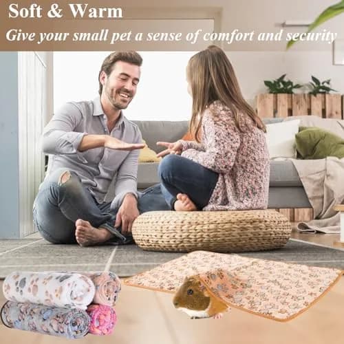 Grddaef Plush Flannel Guinea Pig Blanket 76x51cm (30x20 Inch) 4-Pack | Cozy, Washable, Waterproof Small Animal Bedding thumbnail 4