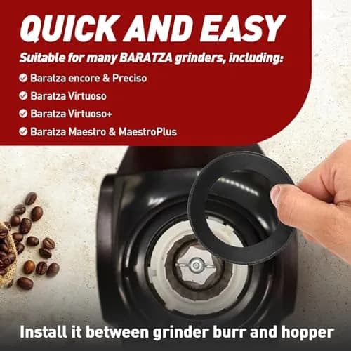 FixlyFido Silicone Gasket Replacement for Baratza Encore & Virtuoso Grinders - 3 Pcs | Prevents Ground Escapes thumbnail 4
