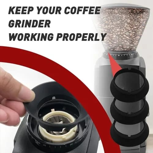 FixlyFido Silicone Gasket Replacement for Baratza Encore & Virtuoso Grinders - 3 Pcs | Prevents Ground Escapes thumbnail 6